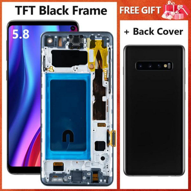 GEEKI 휴대폰 스마트폰 자가 수리 교체 부품 삼성 호환 갤럭시 S10 G973U G973F 디스플레이 LCD 터치 디지타이저 어셈블리 용 G973 화면에 대한 100% 테스트, [10] TFT Black Kit, 1개