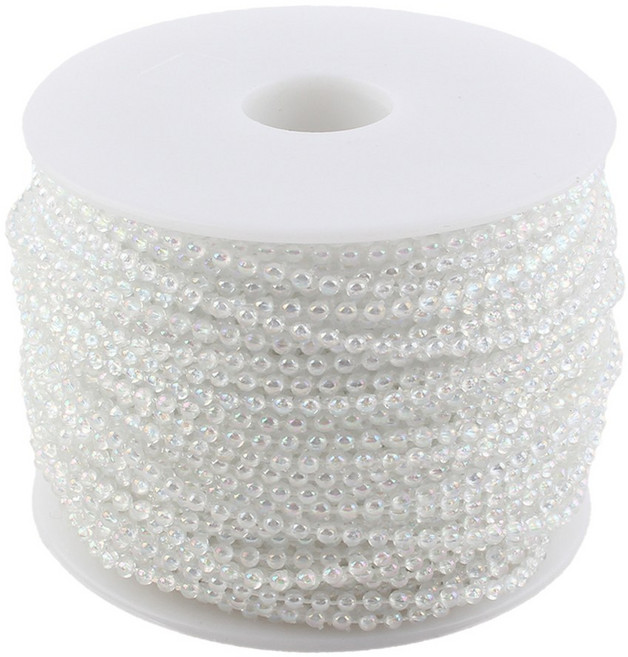 구슬줄 진주줄 비즈체인 볼비드 2mm-45m 만들기재료, 1개, 구슬줄2mm(AB)