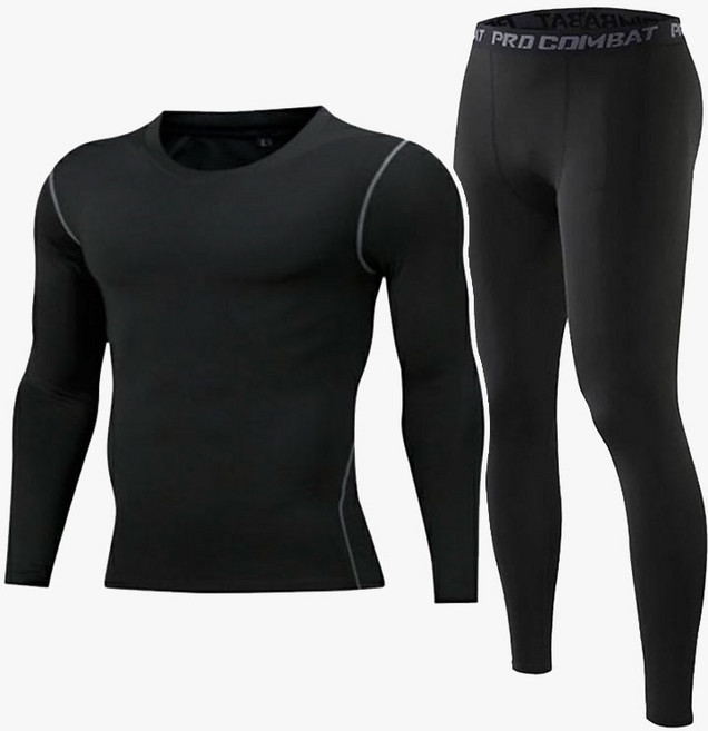 장사부 기능성 언더레이어 스포츠 이너웨어 상하의세트 긴팔 + 9부