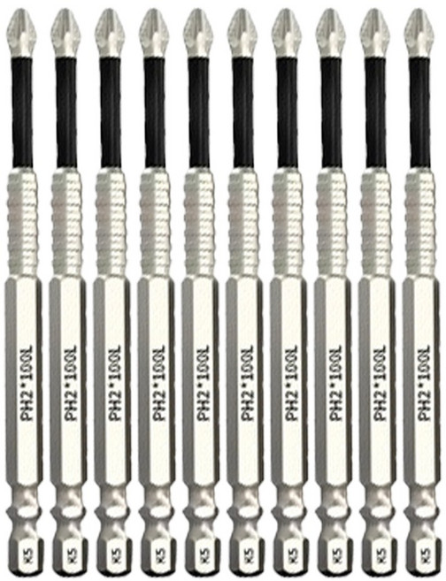 배움상사 십자 헤드 논슬립 자석 드릴 드라이버 비트, 100, 10개