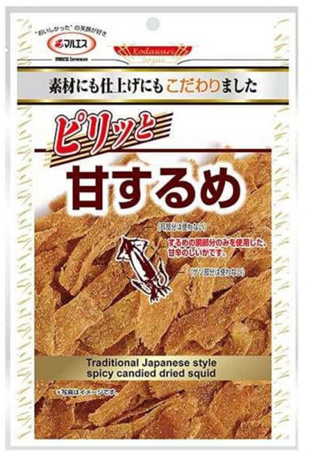 마루에스 전통일본 스타일 매콤달콤한 건오징어, 41g, 1개