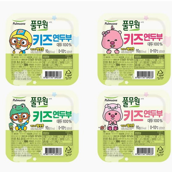 풀무원 뽀로로 키즈 연두부, 90g, 5세트