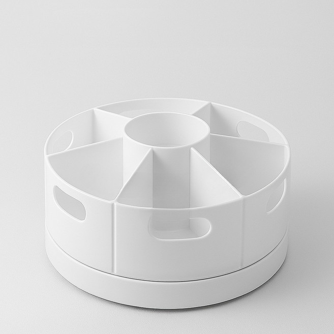 볼리오 다용도 대용량 360도 회전 연필꽂이 정리함, 1통, 화이트