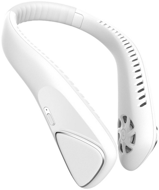 루이스 휴대용 무선 넥밴드 선풍기 BLDC 대용량 4000mAh 목선풍기, 화이트