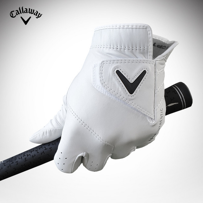 [한국캘러웨이골프] 투어 어센틱 골프장갑, 화이트, 1개