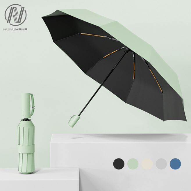 가벼운 3단 접이식 원터치 자동 우산 양산 W65