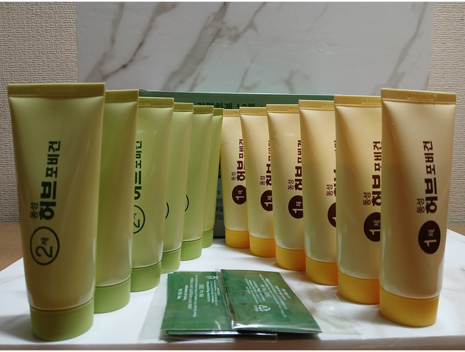 동성제약 허브 포 비건 염색약(1제70g 6개+2제70g 6개) 옻타지않는 대용량 업소용, 2호 자연스러운흑색, 1개