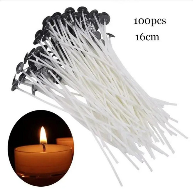 무연 양초 심지 구멍 나무 중심 고정 장치 흰색 스티커 수제 제작 도구, 1개