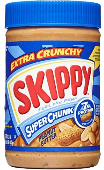 스키피 수퍼 청크 엑스트라 크런치 땅콩 버터 스프레드 16.3 SKIPPY SUPER CHUNK Extra Crunchy Peanut Butter Spread 16.3 Ounc, 462.1g, 1개