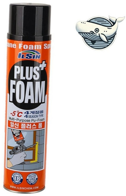 플러스 다용도 우레탄 폼 스프레이 750ml 단열재 실리콘폼