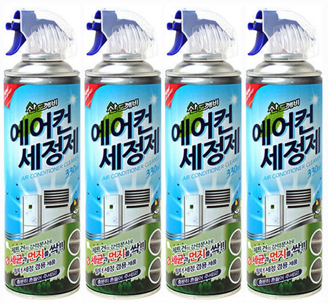 산도깨비 에어컨청소 세정제 스프레이 330ml x 4개