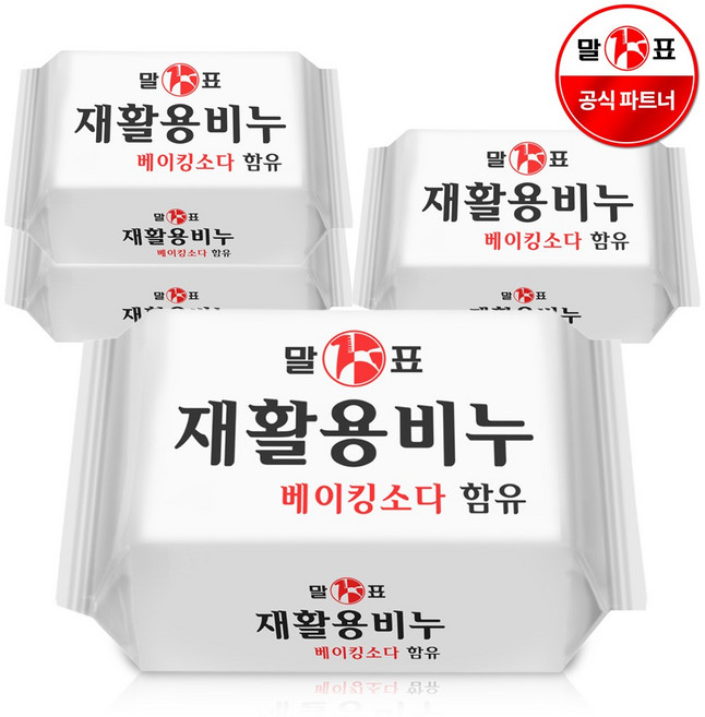 말표천광 재활용 세탁비누g /베이킹소다함유/대용량, 400g, 4개