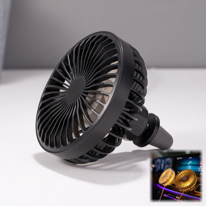 부부드 차량용 선풍기 써큘레이터 소형, 옐로우