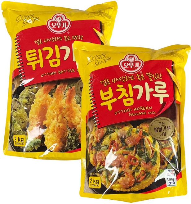 오뚜기 부침가루+튀김가루 각 1봉, 1세트, 2kg