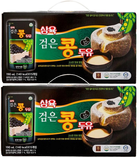 삼육두유 검은콩 파우치, 190ml, 30개