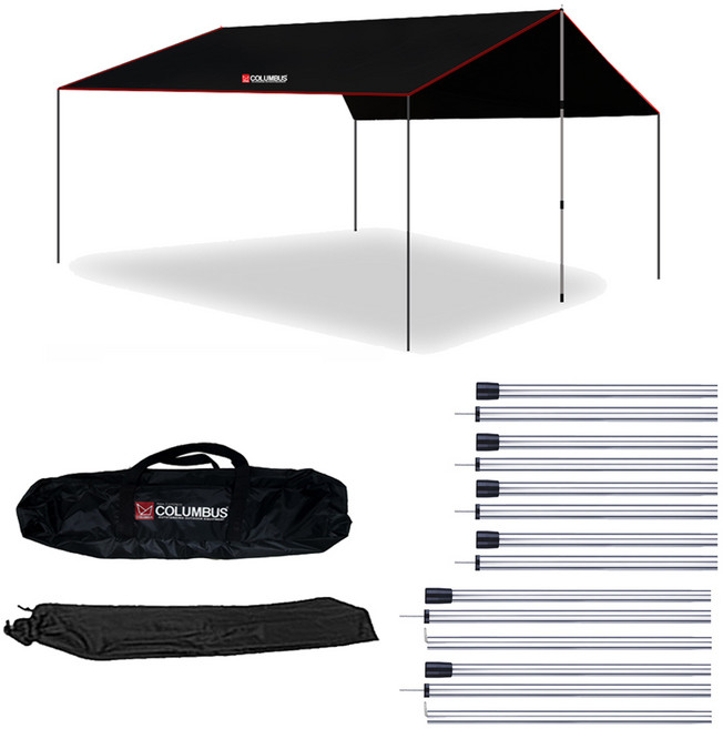 암막 방수 3m 4m 5m 천막 폴대 포함 풀세트렉타타프 400D 그늘막