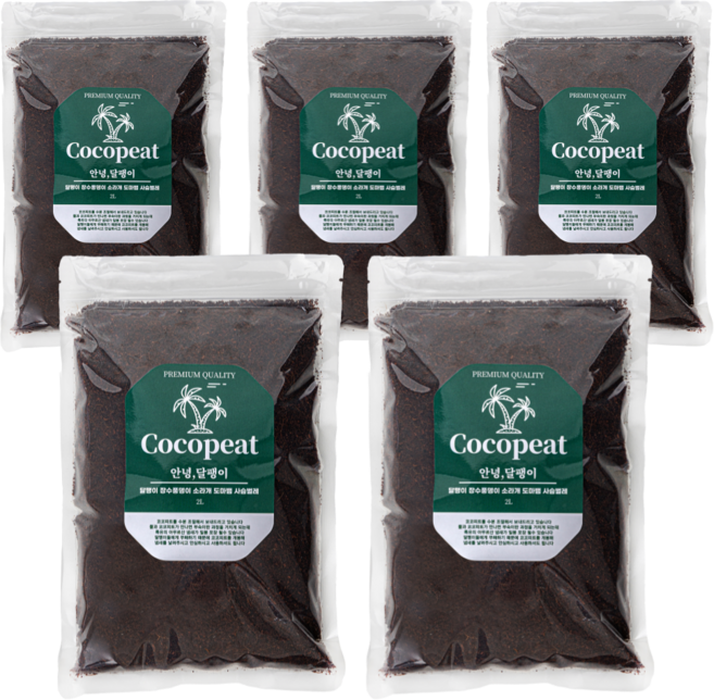 안녕달팽이 코코피트 5개, 2L