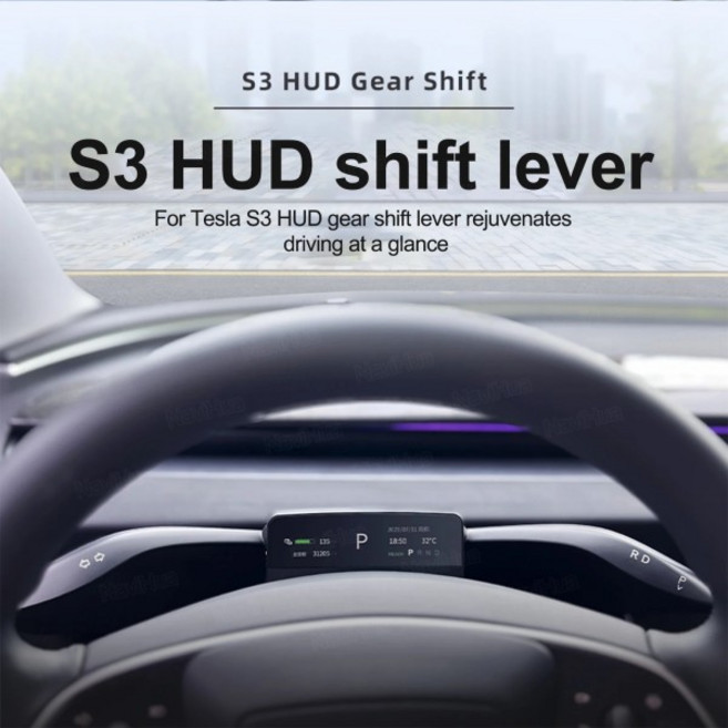 2025 신형 테슬라 뉴 모델 3/Y용 물리적 기어 변속 레버 스티어링 계기판 자동차 액세서리, 02 2025 Model Y