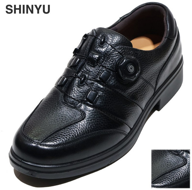 신유 남자 소가죽 다이얼 스니커즈 발편한 캐주얼 정장 운동화 D3028