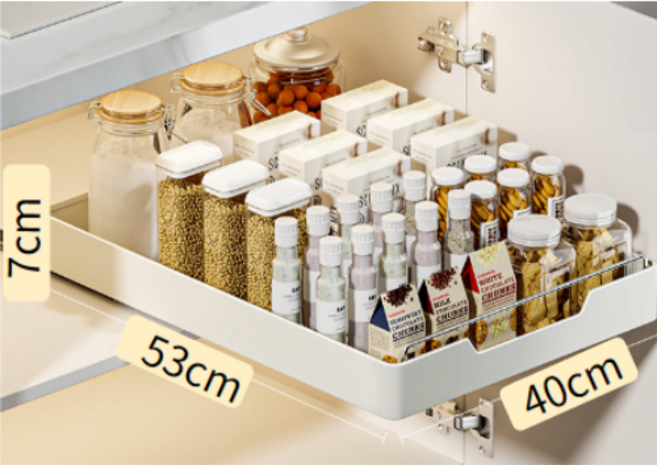 가려거든 슬라이딩 레일 선반 정리대, 화이트, 1개