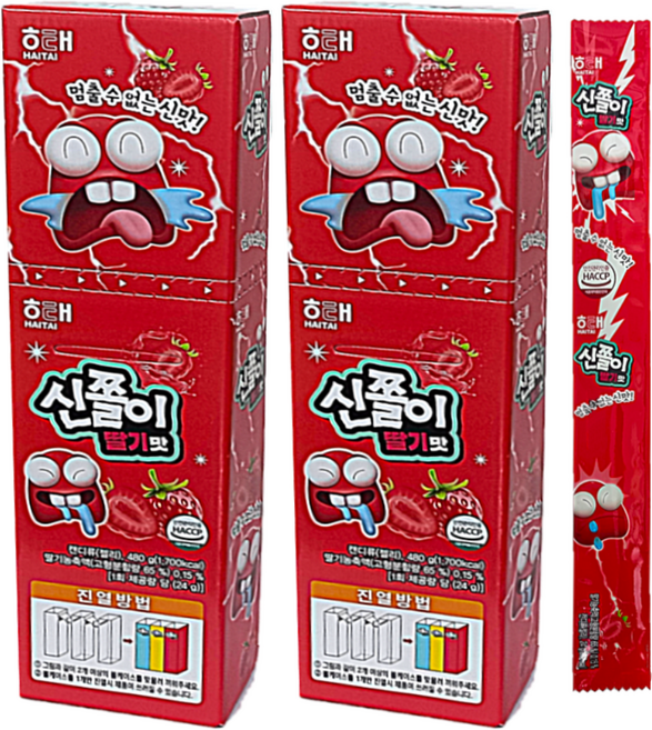 신쫄이 새콤딸기맛 40p, 480g, 2개