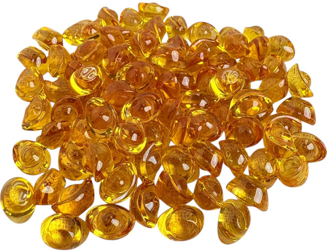 金黃色琉璃元寶 招財風水擺件 開運聚財, 琉璃~金黃元寶1cm, 120個