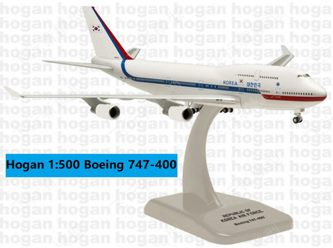 대한민국 대통령 전용기 에어포스원 공군 보잉 747-400 Hogan 1:500, 14.14*12.89*3.89cm, 1개