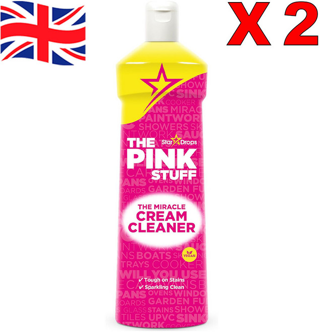 2개 500ml 스타드롭스 더 핑크 스터프 미라클 크림 클리너 찌든떄클리너 탄냄비 클리너