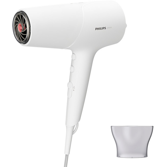 필립스 5000 시리즈 써모 쉴드 헤어드라이기 2200W, BHD500/09, 화이트