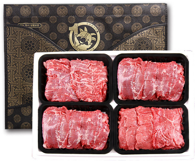 HC한우마을 한우 정육 선물세트 4칸(치마양지200gx3팩+소불고기200g), 1세트