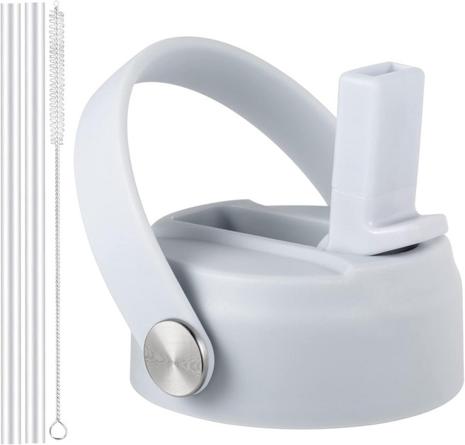 하이드로 플라스크용 RRegeny 빨대 뚜껑 32 40온스 와이드 마우스 하이드로 플라스크와 호환되는 유연한 손잡이 뚜껑 교체 스포츠 플렉스 캡 와이드 마우스, 록 애쉬_159914