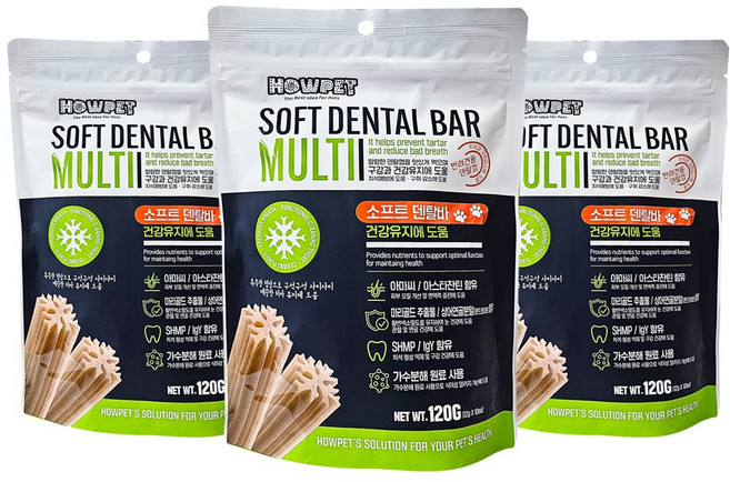 하우펫 소프트 덴탈바 멀티 120g 3개