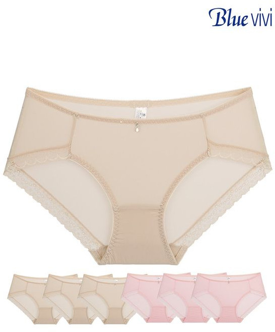 블루비비 바이 비비안 블루비비by비비안 레이스 노라인 팬티 3매 ppt2083s