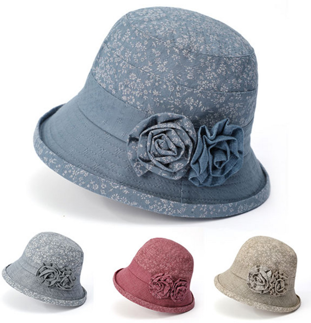 자외선차단 면 봄 중년여성 엄마모자 나들이 숏챙 보닛햇 버킷햇 벙거지 중년 모자