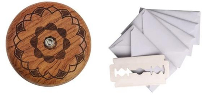 칼세트 나무 빵 칼 면도기 커터 라운드 반죽 득 슬래싱 도구 DIY Sourdough 주방 베이킹, [03] Rosewood2, 1개