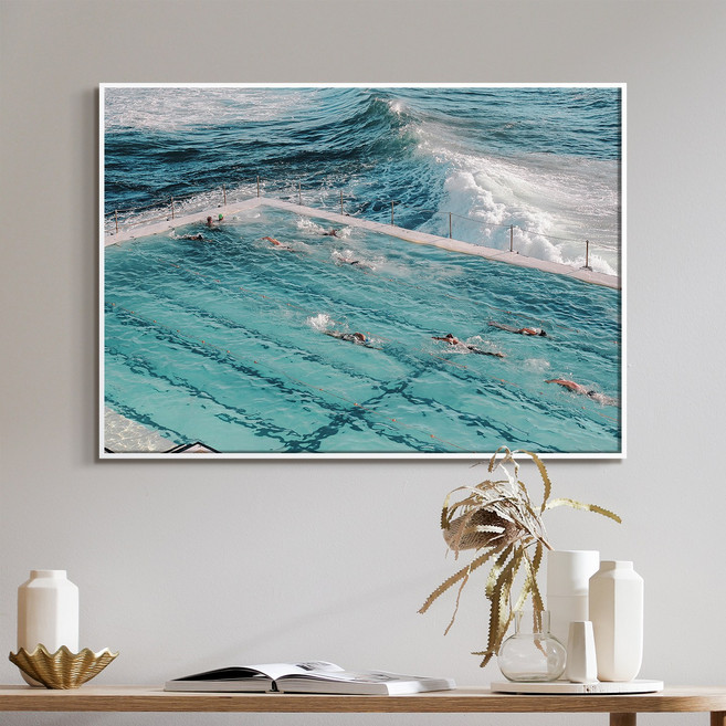 더 아트 컴퍼니 유럽 풍경 창문 감성 빈티지 여행 사진 그림 인테리어 액자 포스터 100종_Part 1 1-50, 10. Beach Pool