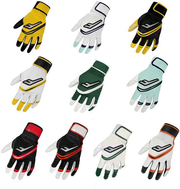 프로-스펙스 엘리트 야구 배팅장갑 타자장갑 야구장갑, 블랙/레드, 1개