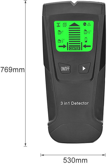 5 in 1 벽 스터드 파인더 금속 탐지기 와이어 깊이 추적기 목재 AC 케이블 전기 스캐너 배터리 없음, 1개