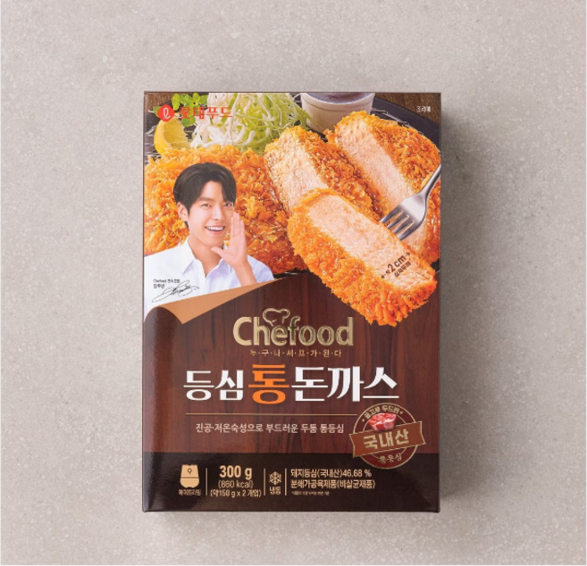 롯데웰푸드 분식 혼밥 맥주안주 간편식 쉐푸드 등심통돈까스 300g 존맛탱 에어프라이어 반찬, 10개