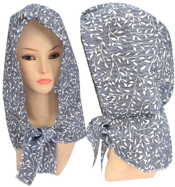 선우 시어서커 자외선차단 햇빛가리개 여성 골프 두건 목가리개, 1장, 월계수 그레이