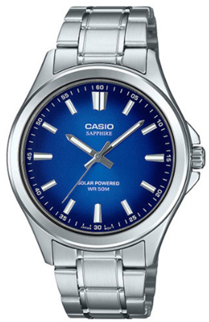 카시오 시계 MTS-RS100D-2A 남성용 손목시계 태양광충전 사파이어글라스 솔라파워 CASIO 정품