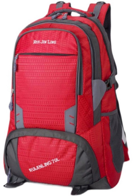 백패킹경량배낭 군용 수납 대형 생존 대용량 약초, 레드 60L