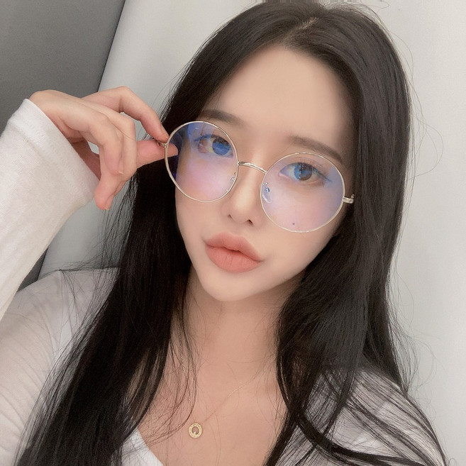 VANANA2 블루라이트차단 청광 청색광 전자파 자외선차단 안경 안구운동 시력보호 동글이렌즈 여자 남자 안경테