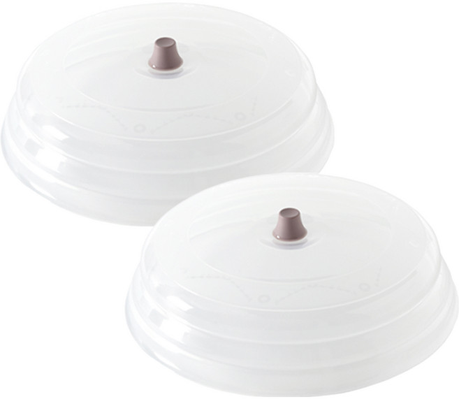 홈하우스 국산 플래티넘 실리콘 전자레인지용 뚜껑 그릇 폴딩 덮개 대+대 2종 세트, 1세트, 다크핑크