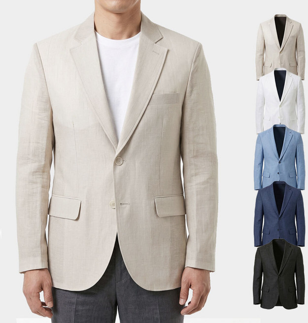 남성 여름 마 혼방 린넨 마이 콤비 자켓 ACO01 중년