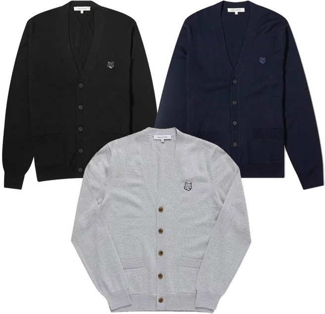 메종키츠네 볼드 폭스헤드 패치 남성 레귤러 가디건