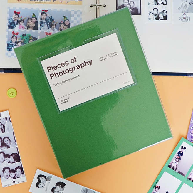 문구백서 초음파앨범 사진정리 호랑이띠 범띠 주수스티커 꾸미기 셀프포토북 초기임산부선물 3링 바인더, 바인더앨범 (다크레드) 흑지