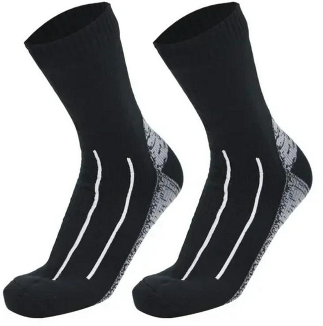 방수 양말 야외 하이킹 넘어 가고 캠핑 겨울 스키 타고 따뜻한, S Euro 37-39, 1 pair white line, 1개