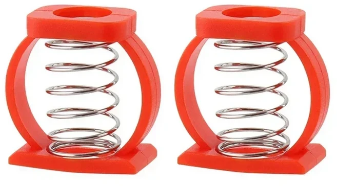 Brompton 접이식 자전거 액세서리용 향상된 힌지 클립 스프링 C-버클 - 소형 패브릭 접이식 자전거 회전 핸, 04 red-2pcs