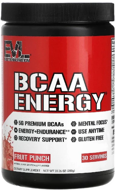 EVL BCAA ENERGY 프루츠펀치 Fruit Punch 288g 비타민C 아스코르브산, 1개 - 쿠팡